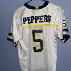 MICHIGAN WOLVERINES YOUTH JERSEY Large ADIDAS FOOTBALL JERSEY #5 JABRILL PEPPERS